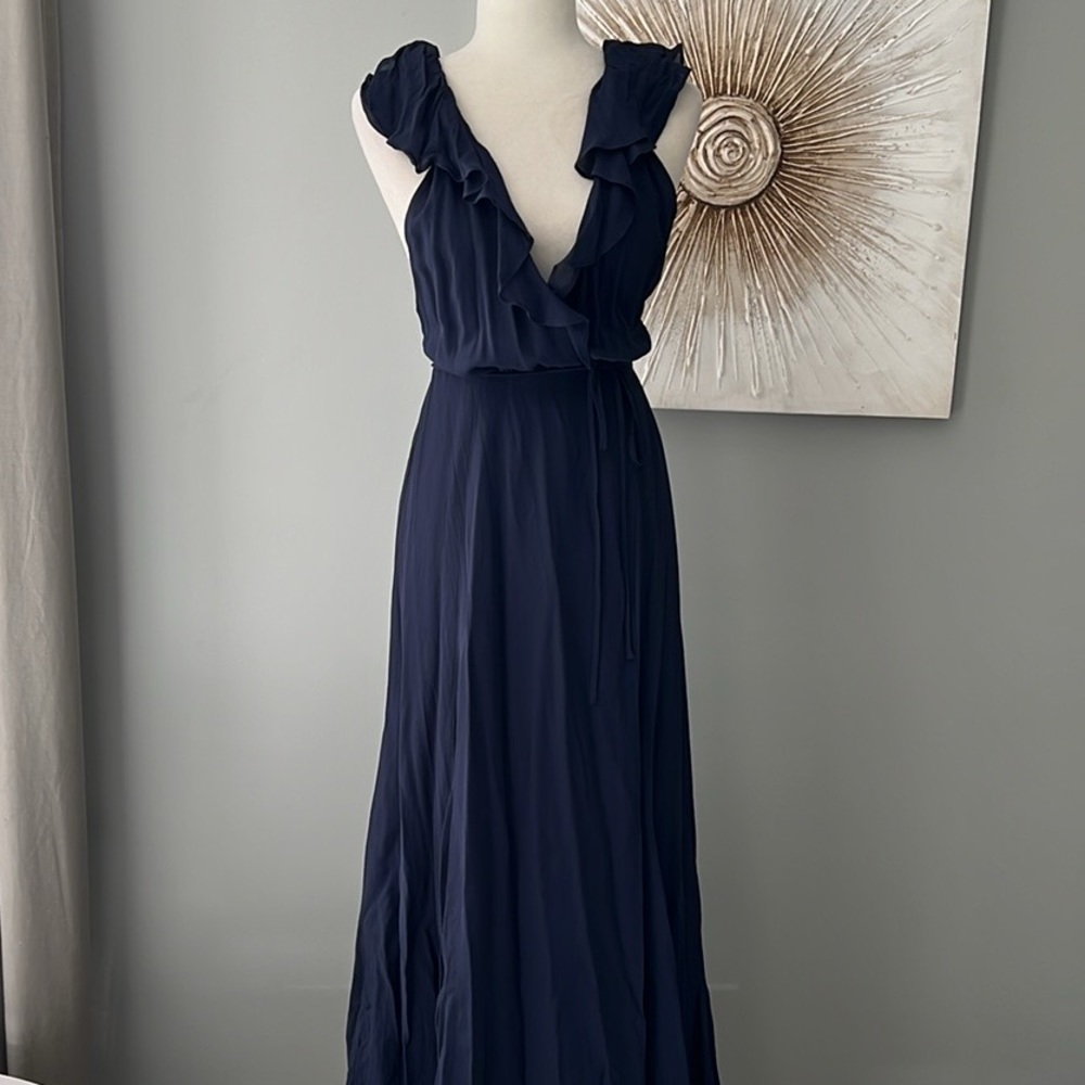 Reformation Peppermint Dress in Navy Blue - Picture 11 of 16